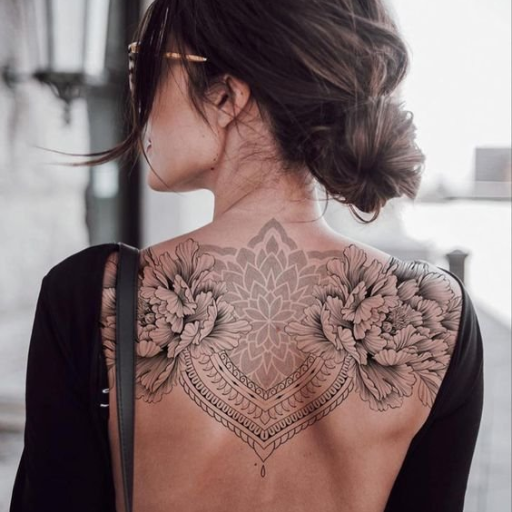 What are some unique ideas for women's back tattoos